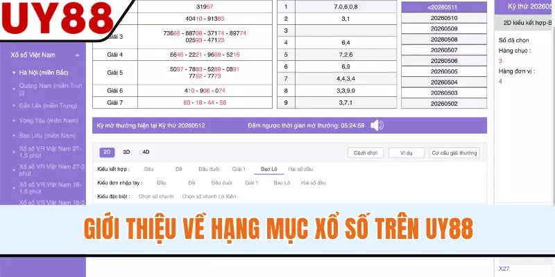 Giới thiệu về hạng mục xổ số trên nhà cái